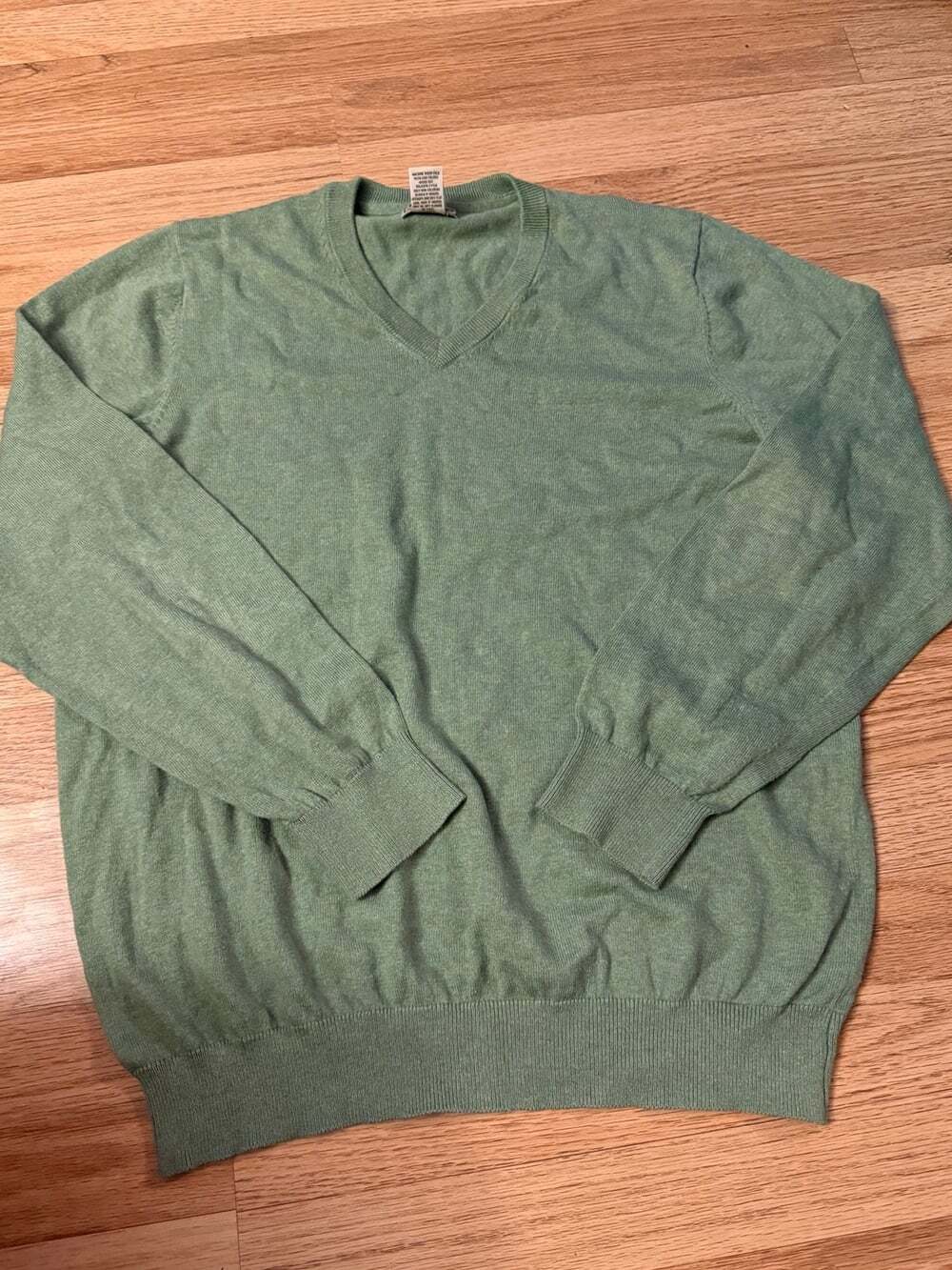 L.L. Bean Men's Cotton Cashmere green sweater